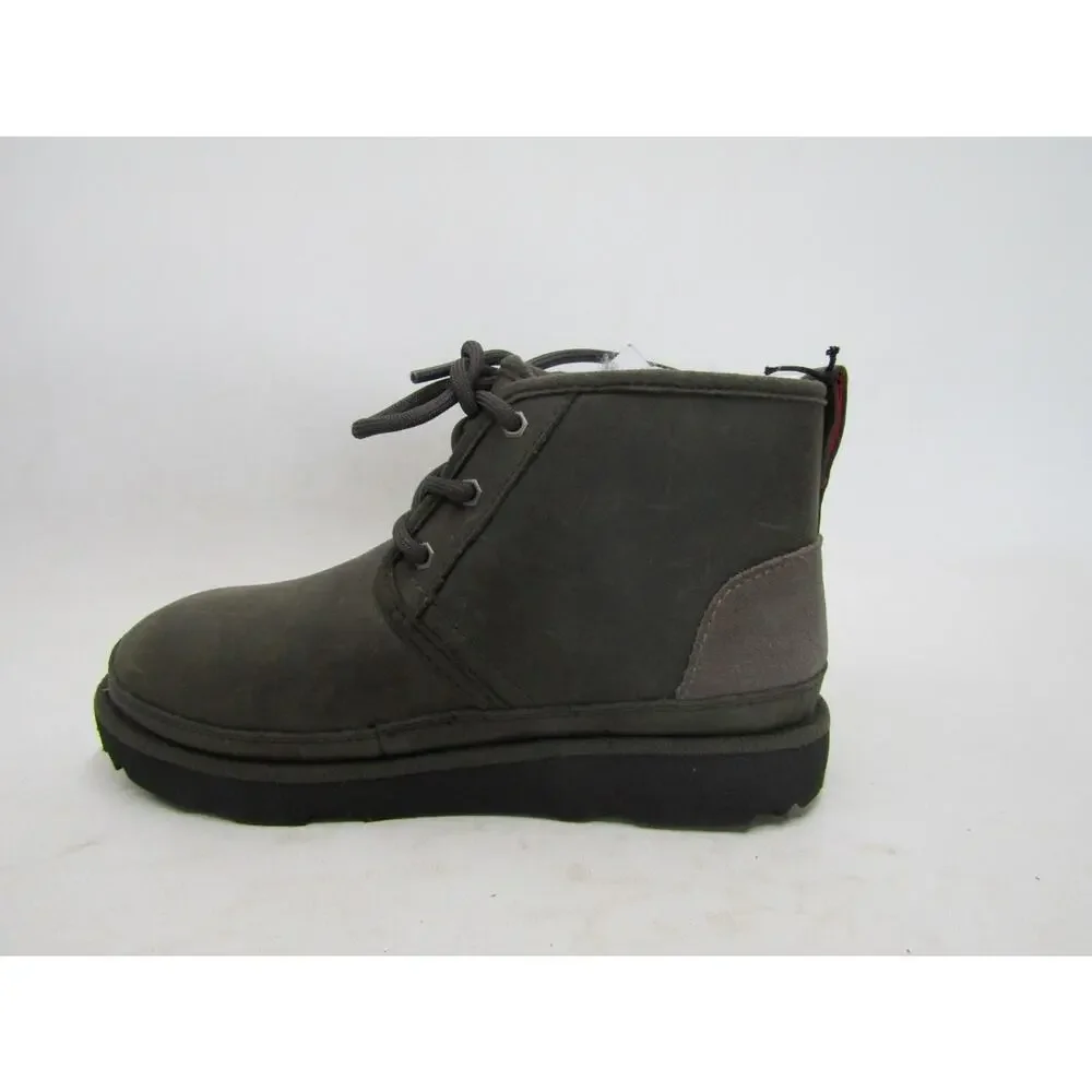 UGG Neumel II Girls Youth Size 2 Charcoal Gray Lace Up Boots